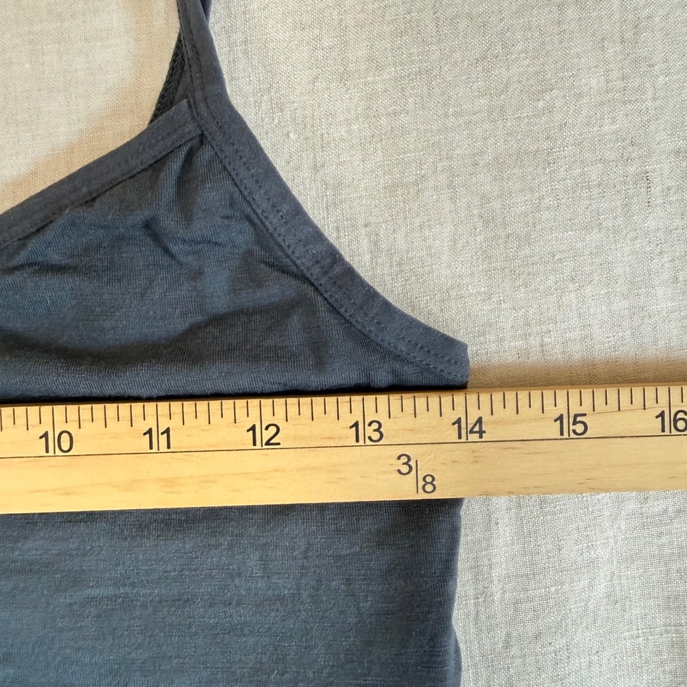 Ridge Merino Bralette Cami Women M Gray Cropped Wool Blend Base Layer Natural - Picture 10 of 11